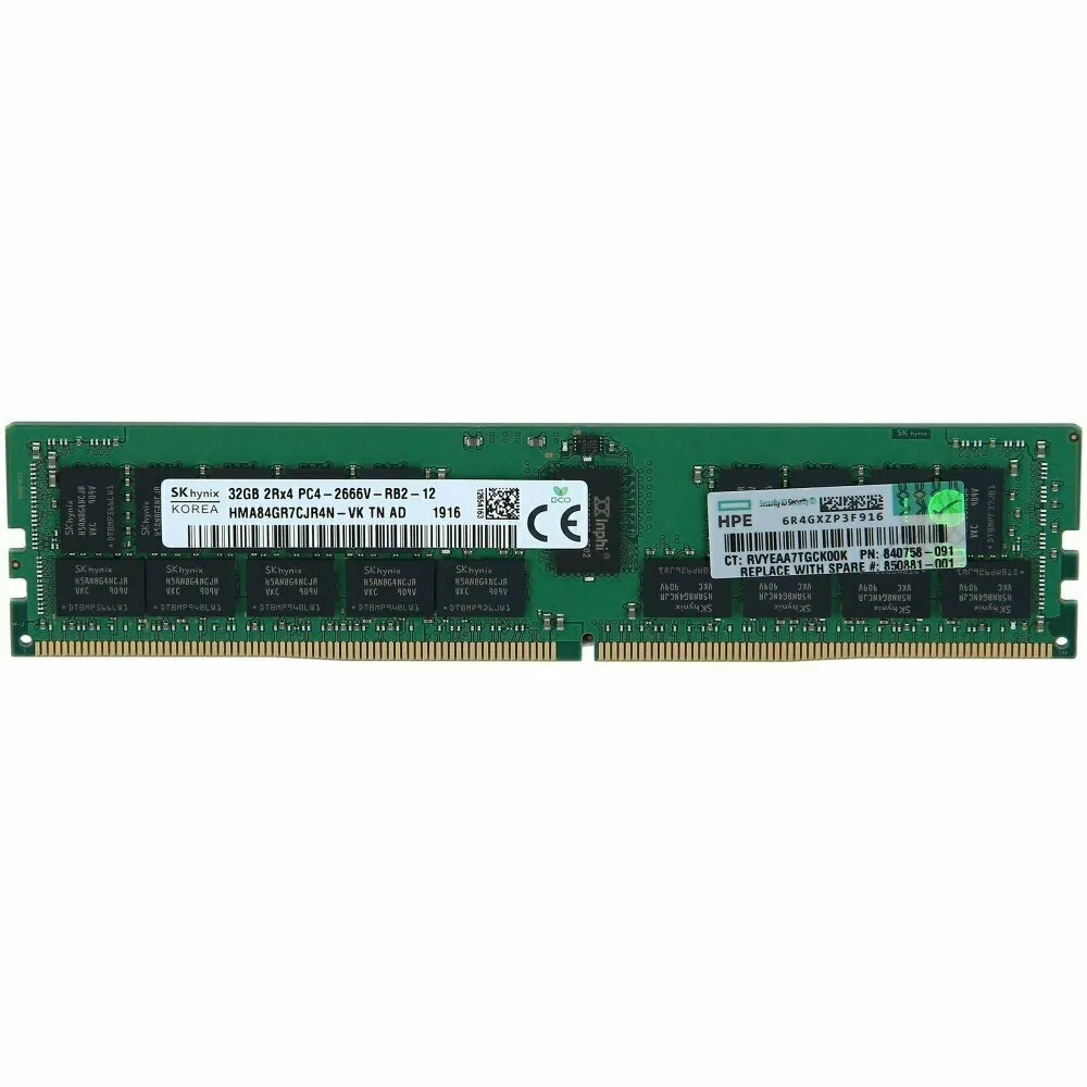 Модуль памяти HPE 32 Гб DDR4-2666 МГц (для Gen10) (850881-001B)