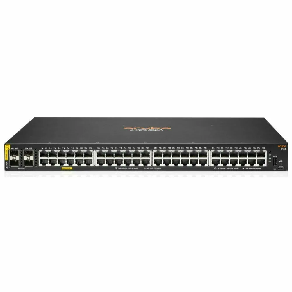 Коммутатор HPE Aruba 6100 48x PoE (JL675A) Коммутатор HPE Aruba 6100 48x PoE (JL675A)