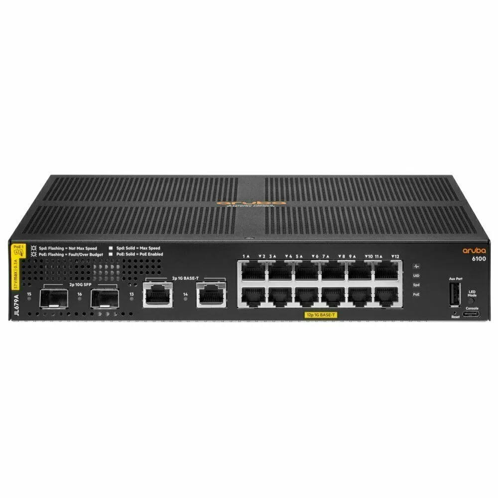 Коммутатор HPE Aruba 6100 12x GbE (JL679A#ABB) Коммутатор HPE Aruba 6100 12x GbE (JL679A#ABB)