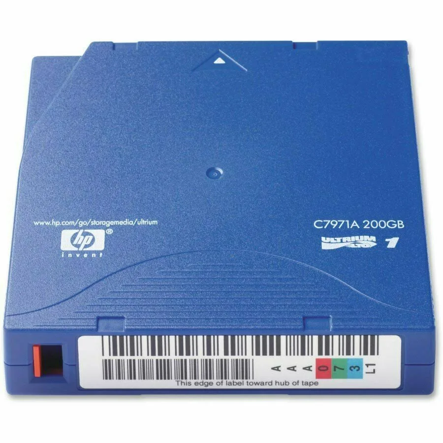 HP Картридж Ultrium LTO1 со штрих-кодом, без индивидуальной маркировки. Картридж, 20 шт., 200 ГБ (для библиотек и автозагрузчиков; включая 20 x C7971L) (C7971AN)