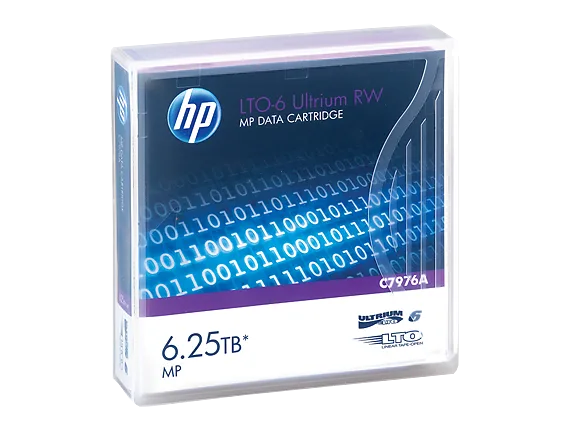 HPE Комплект ленточных носителей LTO-6 Ultrium 2.5/6.25 TB BaFe RW Data Cartridge (C7976B)