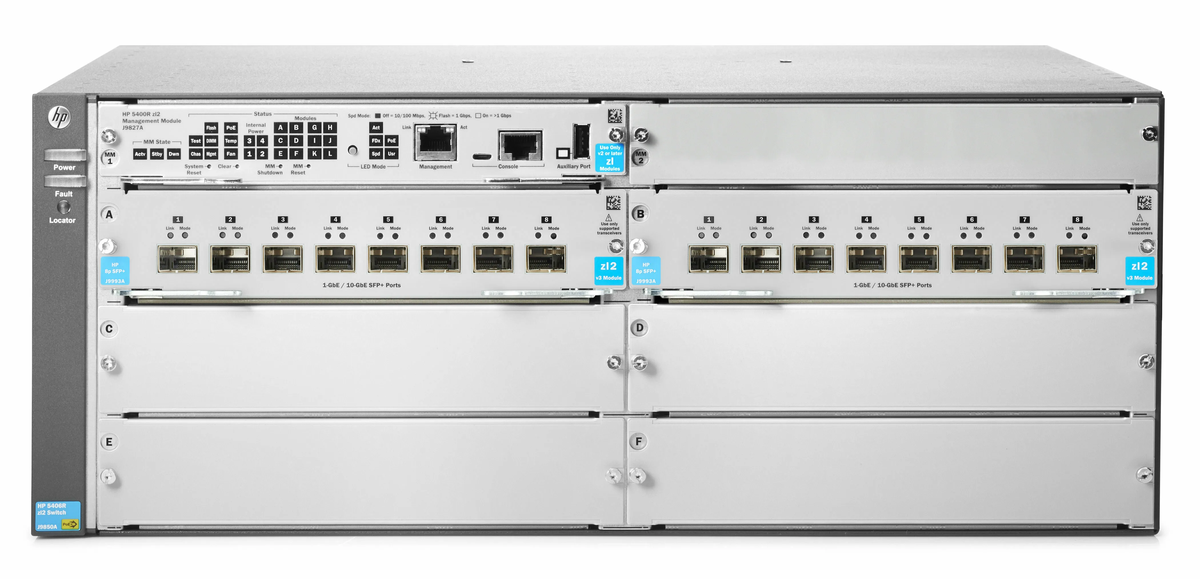 JL095A Сетевая карта HP 5406R 16-port SFP+ (No PSU) v3 zl2 Switch JL095A Сетевая карта HP 5406R 16-port SFP+ (No PSU) v3 zl2 Switch