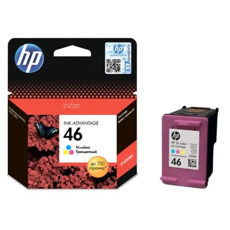 Картридж HP 46 Tri-Colour, трехцветный / 750 страниц (CZ638AE) Картридж HP 46 Tri-Colour, трехцветный / 750 страниц (CZ638AE)