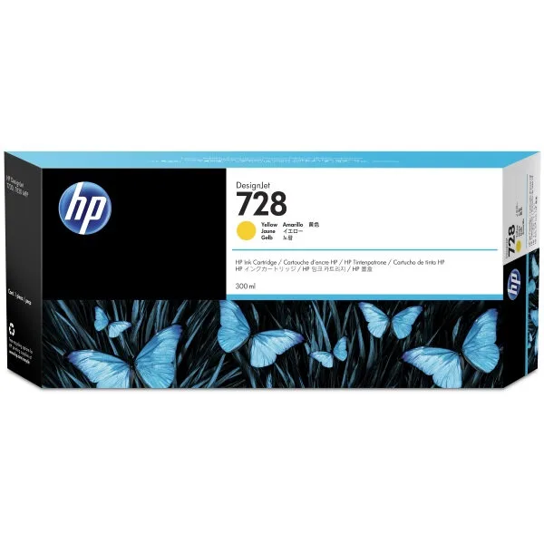 Картридж HP 728, Желтый / 300мл (F9K15A) Картридж HP 728, Желтый / 300мл (F9K15A)