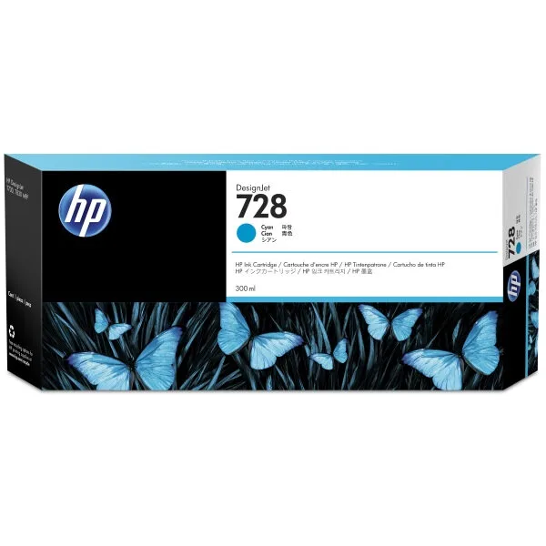 Картридж HP 728, Голубой / 300мл (F9K17A) Картридж HP 728, Голубой / 300мл (F9K17A)