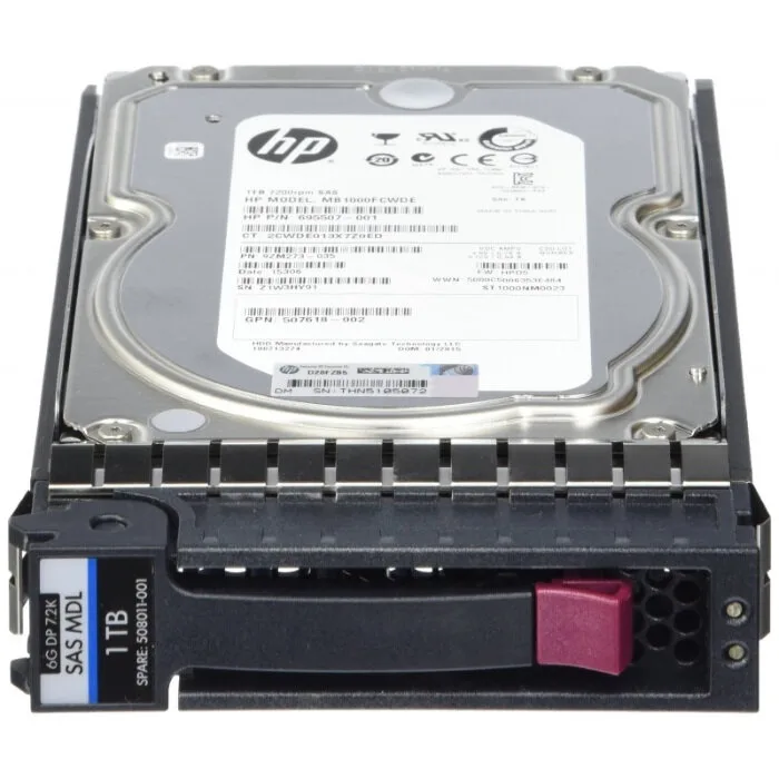 Жесткий диск для серверов HPE 1TB 3.5" (LFF) HDD, SAS 7,2K, 12G HotPlug, LP DS Midline (для Apollo, ML350 Gen10) (846526-B21)