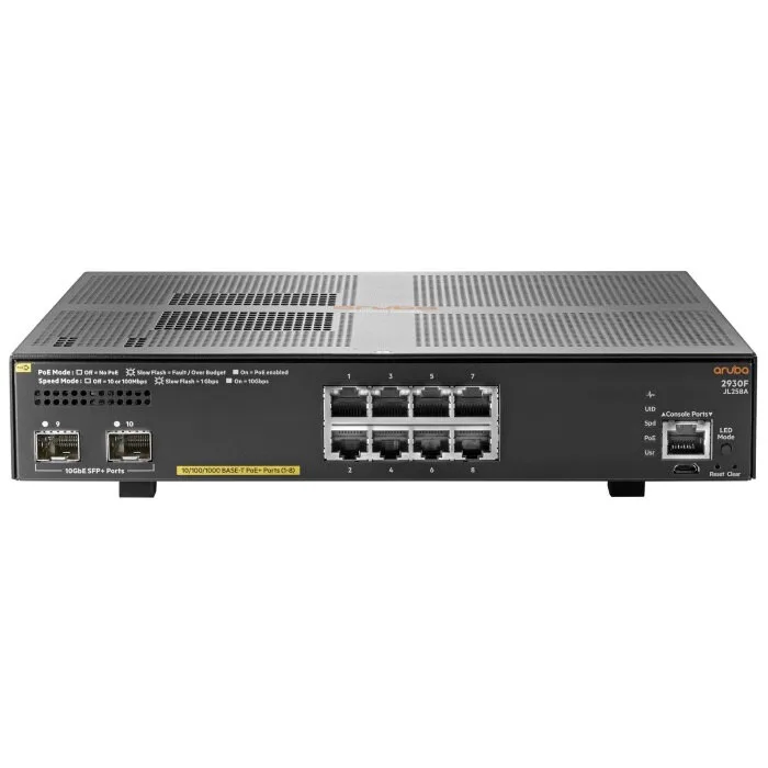 Коммутатор HP Aruba 2930F (8G PoE+, 2SFP+) (JL258A) Коммутатор HP Aruba 2930F (8G PoE+, 2SFP+) (JL258A)