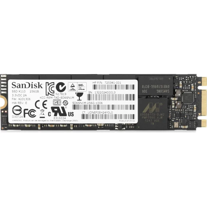 Твердотельный накопитель HP 256 Гб PCIe NVME TLC M.2 (1CA51AA)
